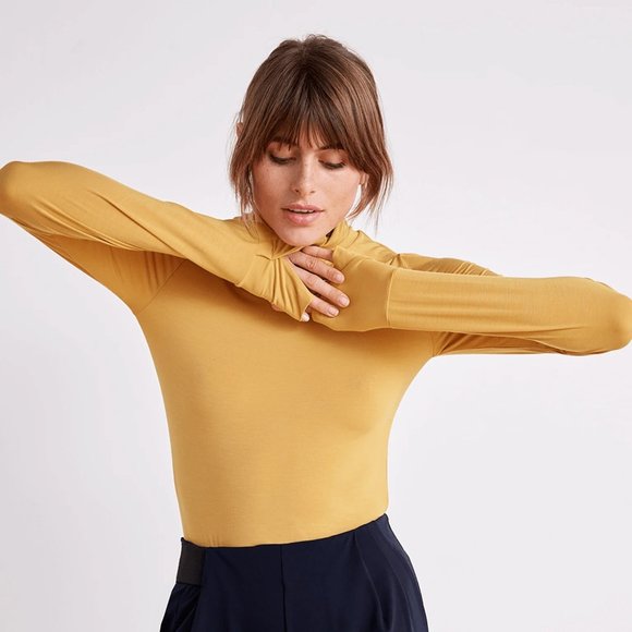 ADAY overhead longsleeve turtleneck in mustard yellow | size S - Picture 2 of 7